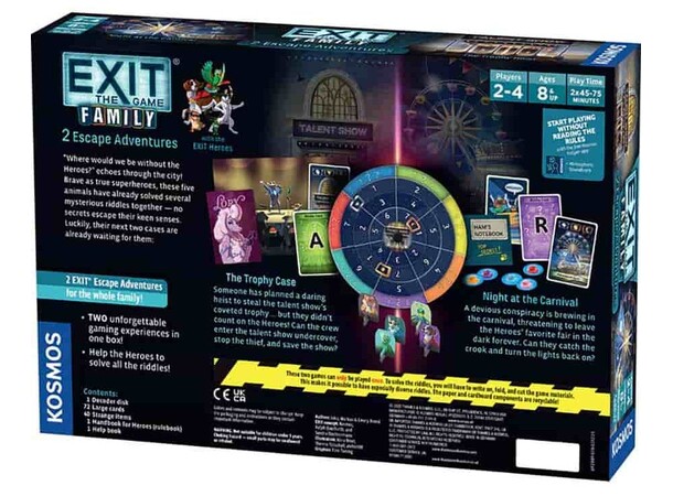 EXIT Family The Trophy Heist Brettspill Night at the Carnival 