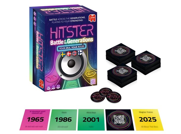 Hitster Battle of Generations Partyspill Norsk utgave 