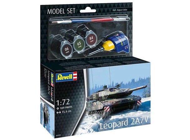 Leopard 2A7V Starter Set Revell 1:72 Byggesett 