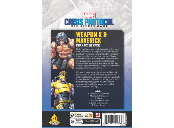 Marvel Crisis Protocol Weapon X/Maverick Utvidelse til Marvel Crisis Protocol 