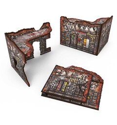 Matched Play Small L-Shaped Ruin Orks Pre-Painted - Green Stuff World