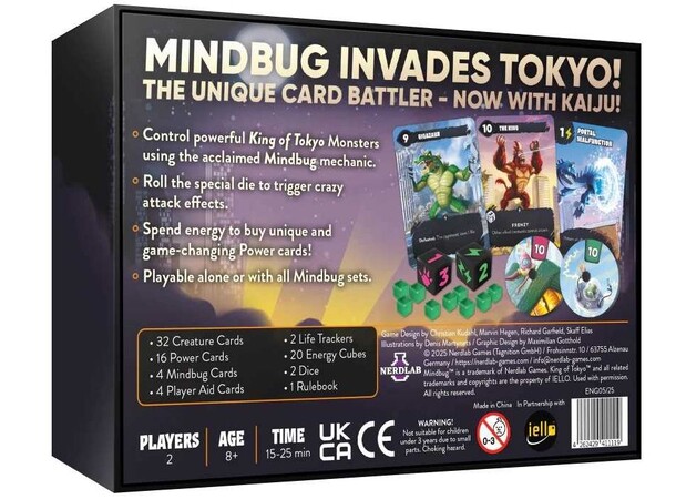 Mindbug x King of Tokyo Kortspill 