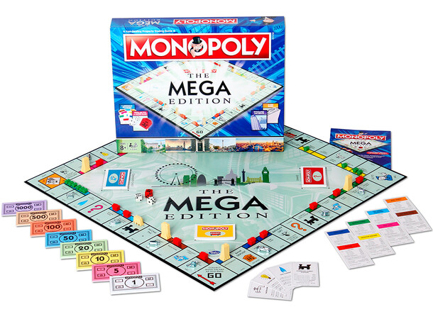 Monopoly Mega Gold Edition Brädspel Svensk utgåva 