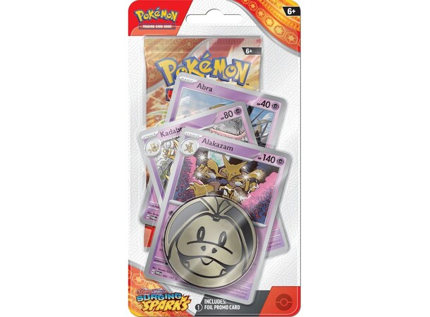 Pokemon Surging Sparks Prem. Alakazam 1 Pack Booster Blister Checklane