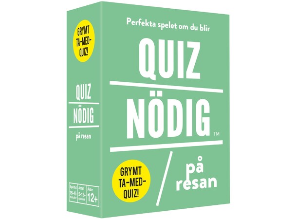 QuizNödig På resan Partyspel Svensk utgåva 