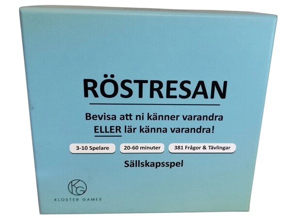 Röstresan Partyspel Svensk utgåva 