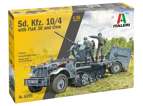 Sd Kfz 10/4 with FlaK 30 and crew Italeri 1:35 Byggesett 