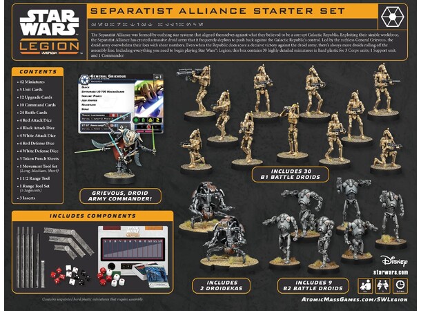 Star Wars Legion Separatist Starter Set Separatist Alliance 