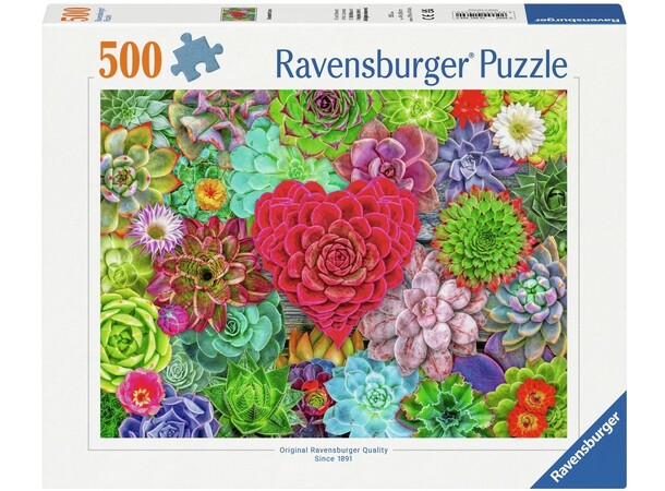 Succulent Love 500 bitar Pussel Ravensburger Puzzle 