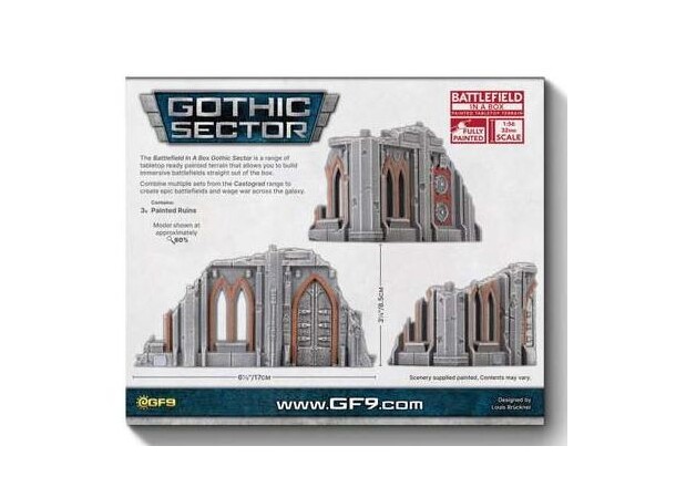 Terreng Hab Block Small Ruins Battlefield in a Box - Gothic Sector 