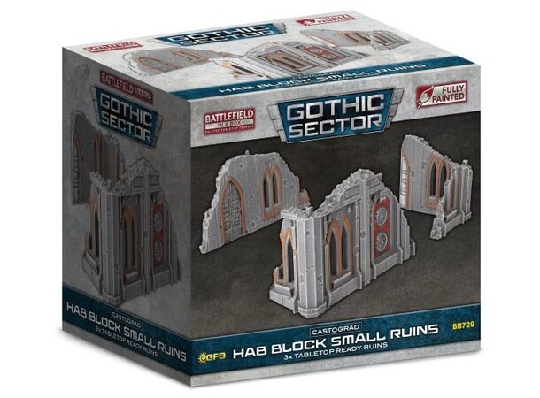 Terreng Hab Block Small Ruins Battlefield in a Box - Gothic Sector 