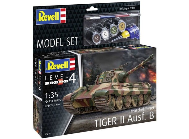 Tiger II Ausf. B Starter Set Revell 1:35 Byggesett 