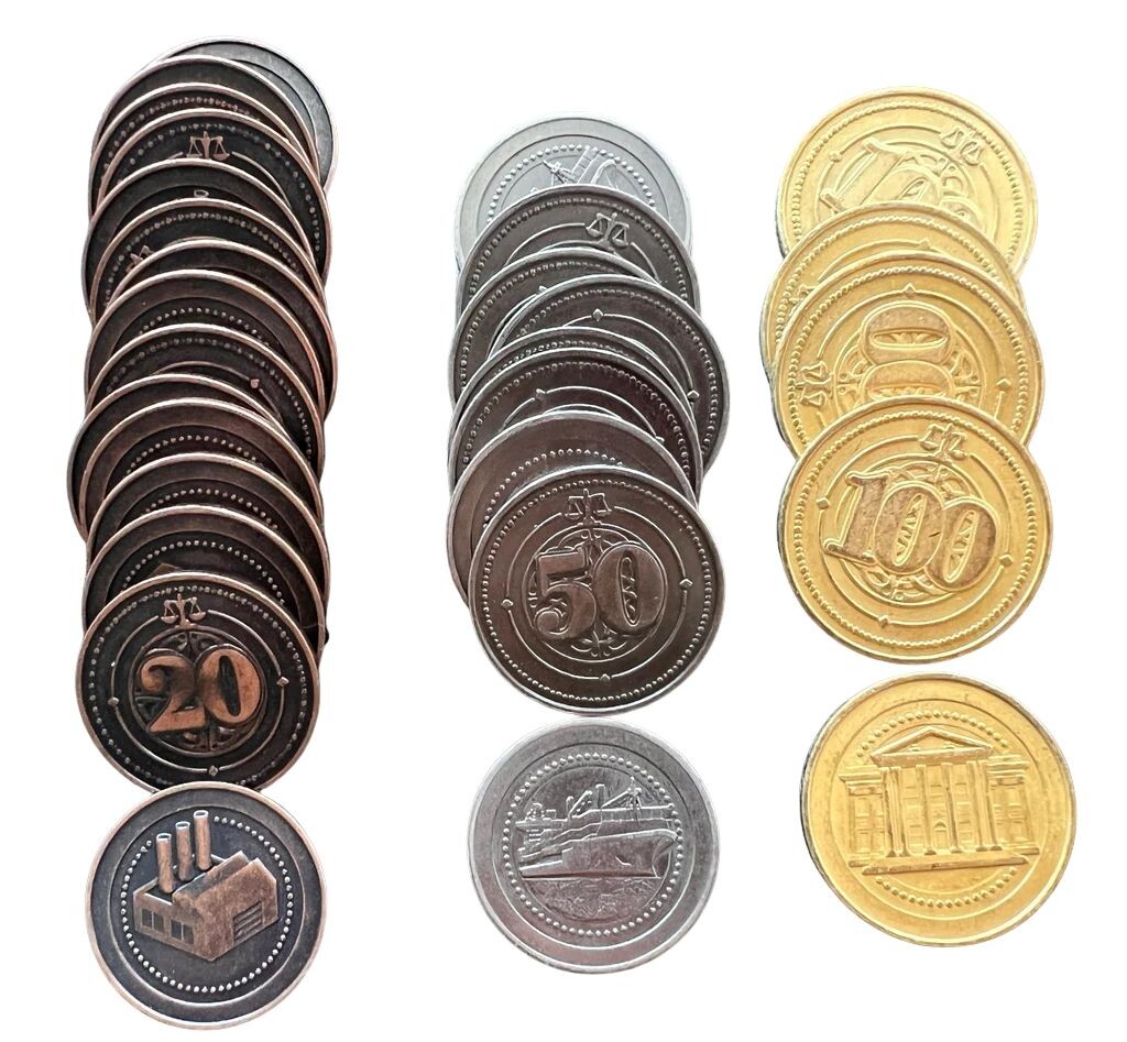 Metal Coins Industrial - 30 stk