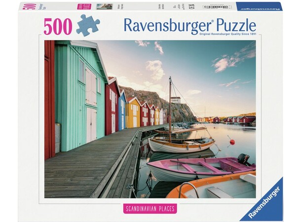 Boathouses in Smogen 500 biter Puslespill - Ravensburger Puzzle 