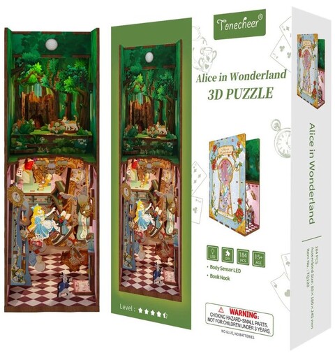 Book Nook Alice in Wonderland Tonecheer 3D Puzzle