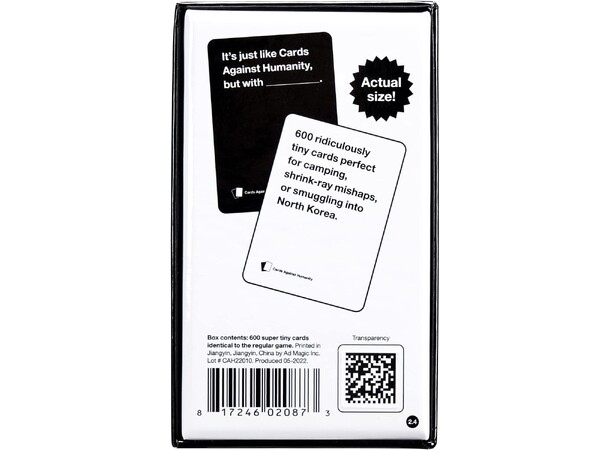 Cards Against Humanity Tiny Ed Kortspill US Edition 