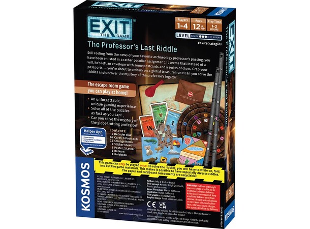 EXIT Professors Last Riddle Brettspill 