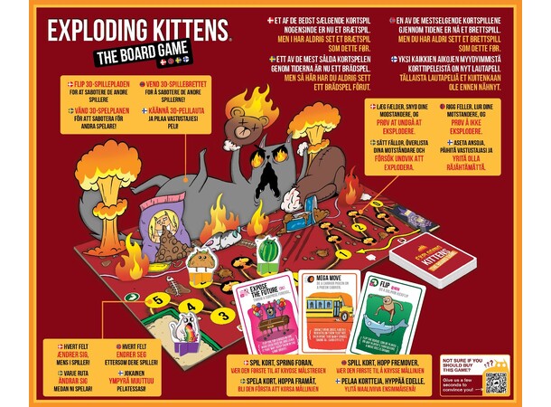 Exploding Kittens Board Game Brädspel Svensk utgåva 