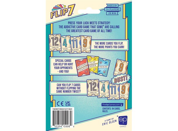 Flip 7 Kortspill - Travel Edition 