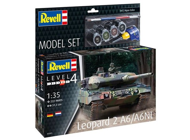 Leopard 2 A6/A6NL Starter Set Revell 1:35 Byggesett 