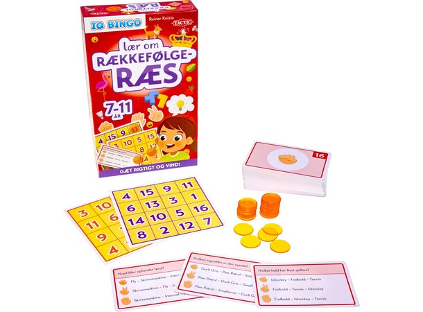 Lær om Rækkefølge Ræs IQ Bingo - DANSK 