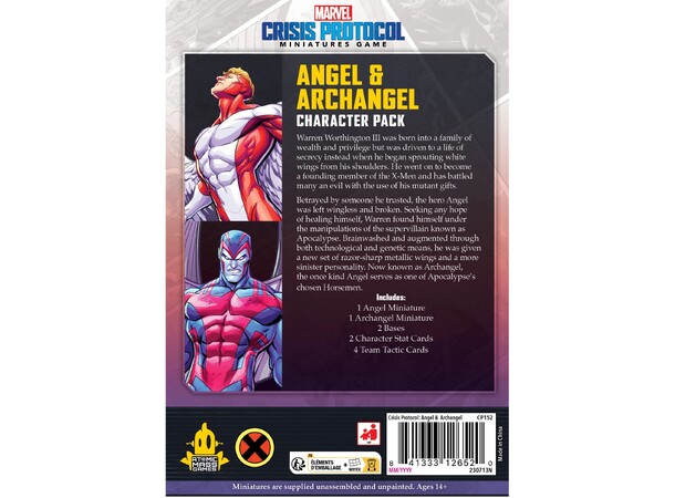 Marvel Crisis Protocol Angel & Archangel Utvidelse til Marvel Crisis Protocol