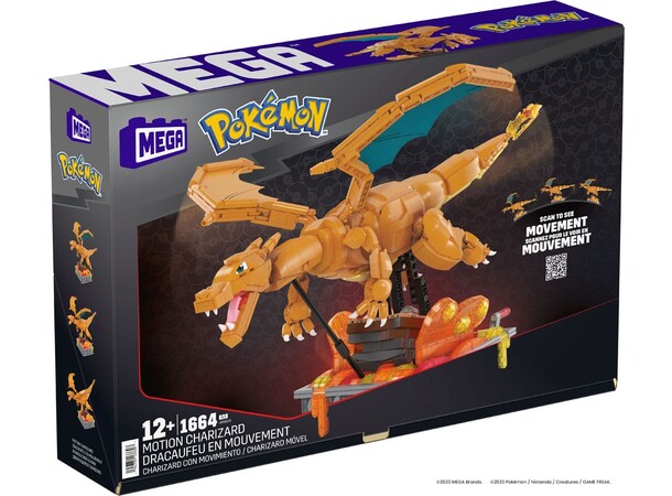 Mega Bloks Pokemon Motion Charizard 1664 biter - 30 cm 