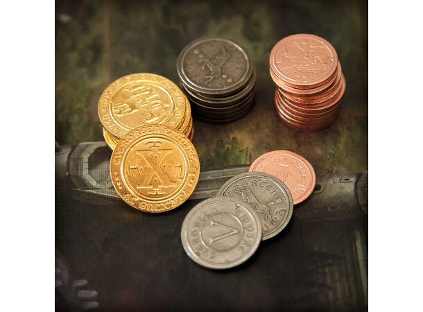 Metal Coins - Medieval - 50 stk Mayday Games - Board Game Upgrade Set 