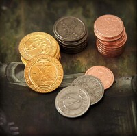 Metal Coins - Medieval - 50 stk Mayday Games - Board Game Upgrade Set