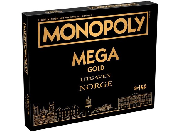 Monopoly Mega Gold Edition Brettspill Norsk utgave 