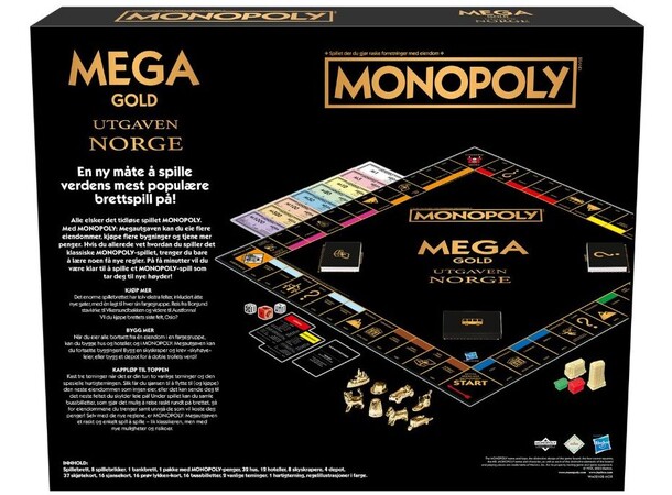 Monopoly Mega Gold Edition Brettspill Norsk utgave 