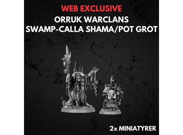 thumbnail image 2 of Swampcalla Shaman With Pot-grot - Games Workshop Orruk Warclans Age Of Sigmar – New Unassembled 2 of 2