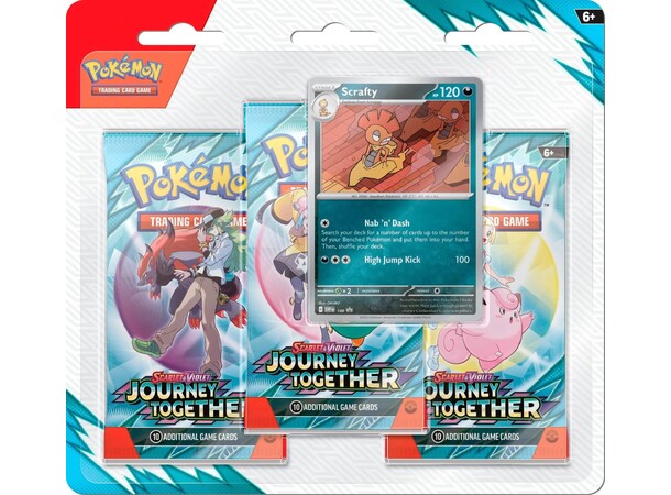 Pokemon Journey Together 3-Pack #2 Scrafty 