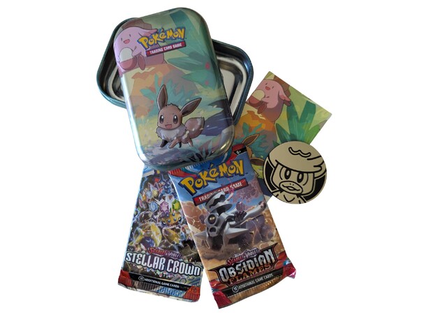 Pokemon Kanto Friends Mini Tin - 1 st LEVERERAS ASSORTERAD - 5 OLIKA DESIGN 