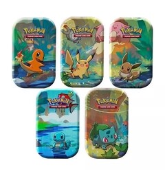 Pokemon Kanto Friends Mini Tin - 1 stk LEVERES ASSORTERT - 5 ULIKE DESIGN