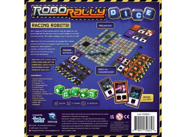 Robo Rally Dice Brettspill 