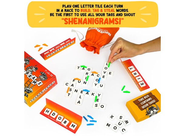 Shenanigrams Ordspill The Mega Mischievous Word Game 