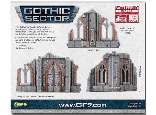 Terreng Warehouse Small Ruins Battlefield in a Box - Gothic Sector 