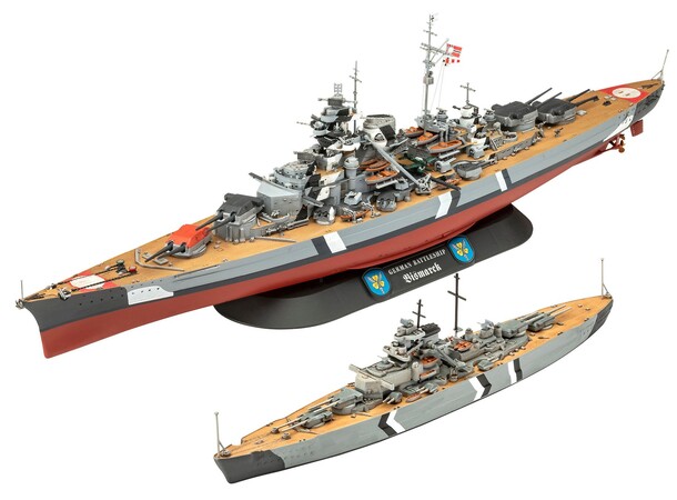 The Legendary Bismarck Revell 1:700 + 1:1200 Byggesett 