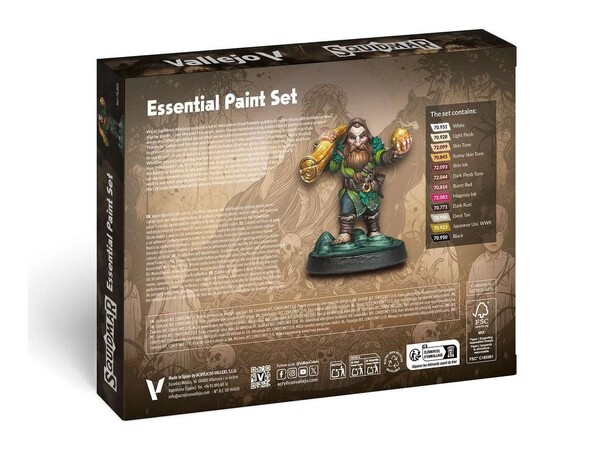 Vallejo Essential Paint Set Squidmar Miniatures 
