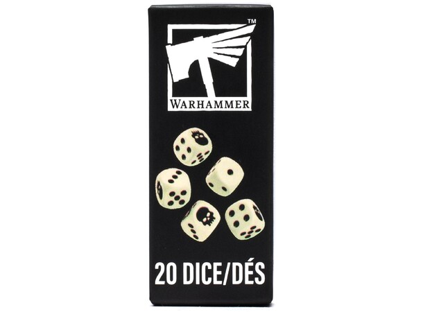 Warhammer Dice Bone - 20 stk 