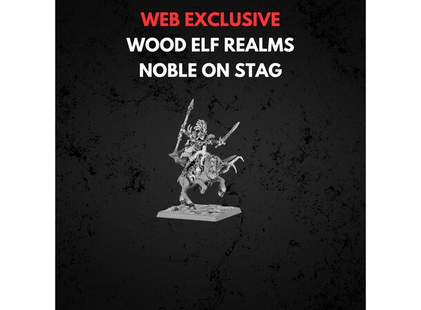 Wood Elf Realms Noble on Great Stag Warhammer The Old World 