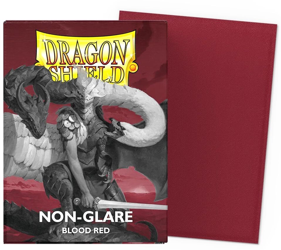 Sleeves Matte Non-Glare Blood Red Dragon Shield - 63x88mm