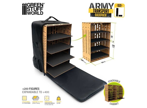 Army Transport Backpack - Large Green Stuff World 