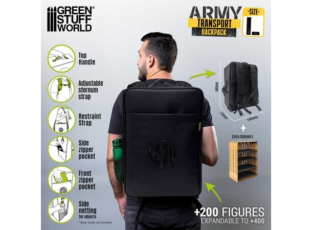 Army Transport Backpack - Large Green Stuff World 