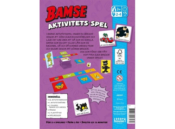 Bamse Aktivitetsspel - SVENSK 