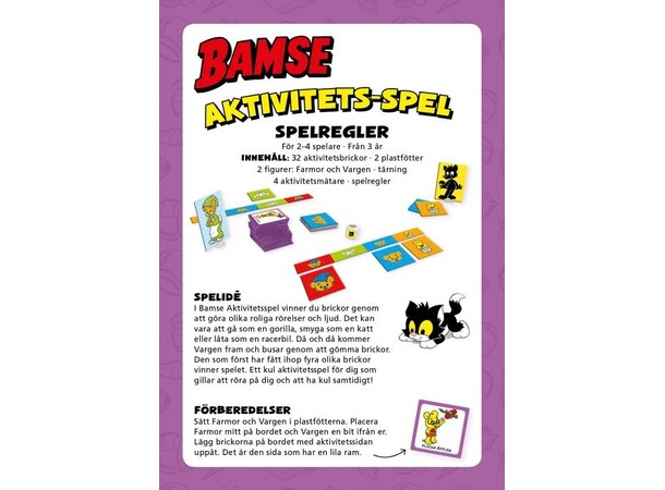 Bamse Aktivitetsspel - SVENSK 
