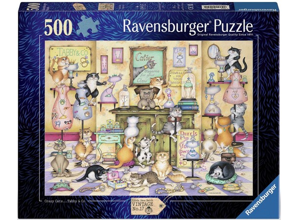 Crazy Cats Tabby & Co 500 bitar Pussel Ravensburger Puzzle 