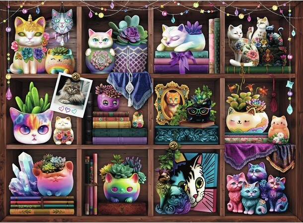 Cubby Cats and Succulents 500 bitar Pussel - Ravensburger Puzzle 