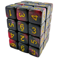 D6 12mm Dice Red Swirl - 36 stk Green Stuff World